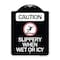 Signmission Caution Slippery When Wet or Icy W/ Graphic Heavy-Gauge Aluminum Sign, 24" H, BW-1824-24285 A-DES-BW-1824-24285 - alternate 1